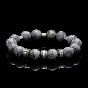 Silver Spacer Crown Chakra Bracelet