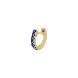 Small Sapphire Huggie Hoop | .50GMS .10CT | Single