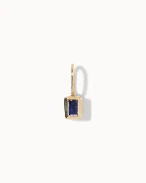 Solid Gold Sapphire September Birthstone Charm