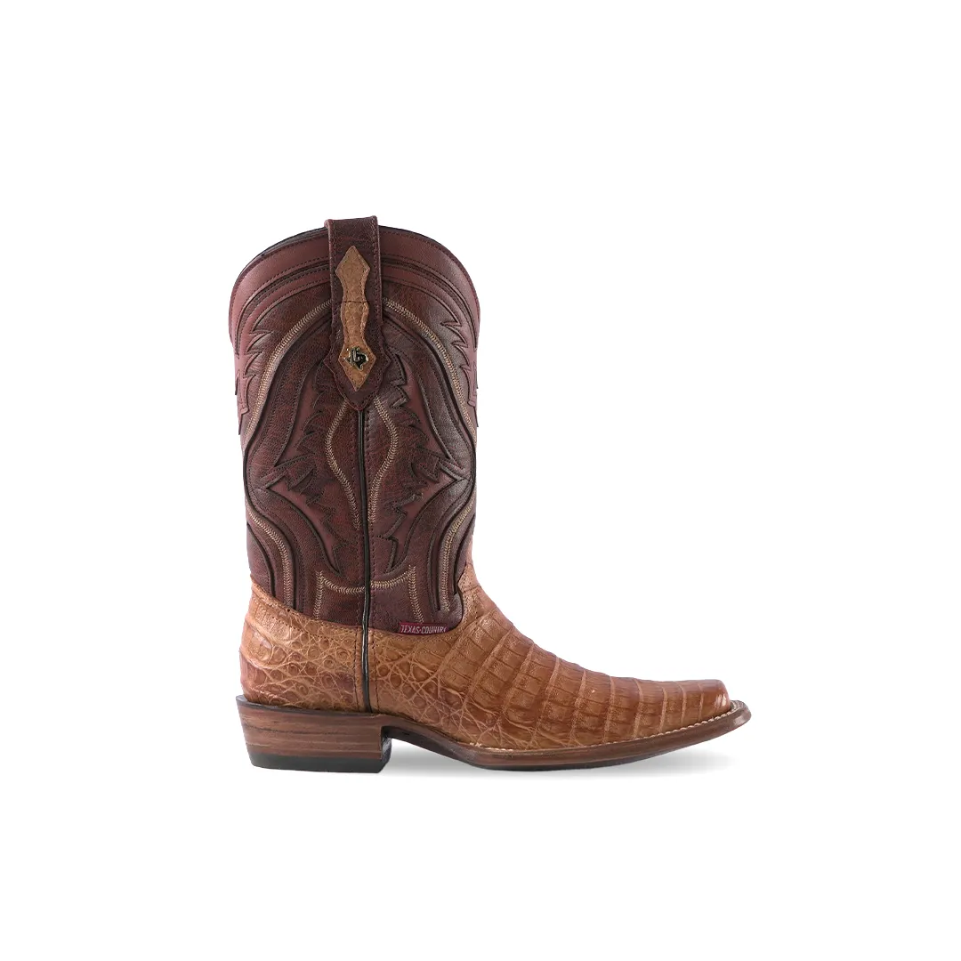 Texas Country Exotic Boot Caiman Belly Lomo Camell TC Toe LM151