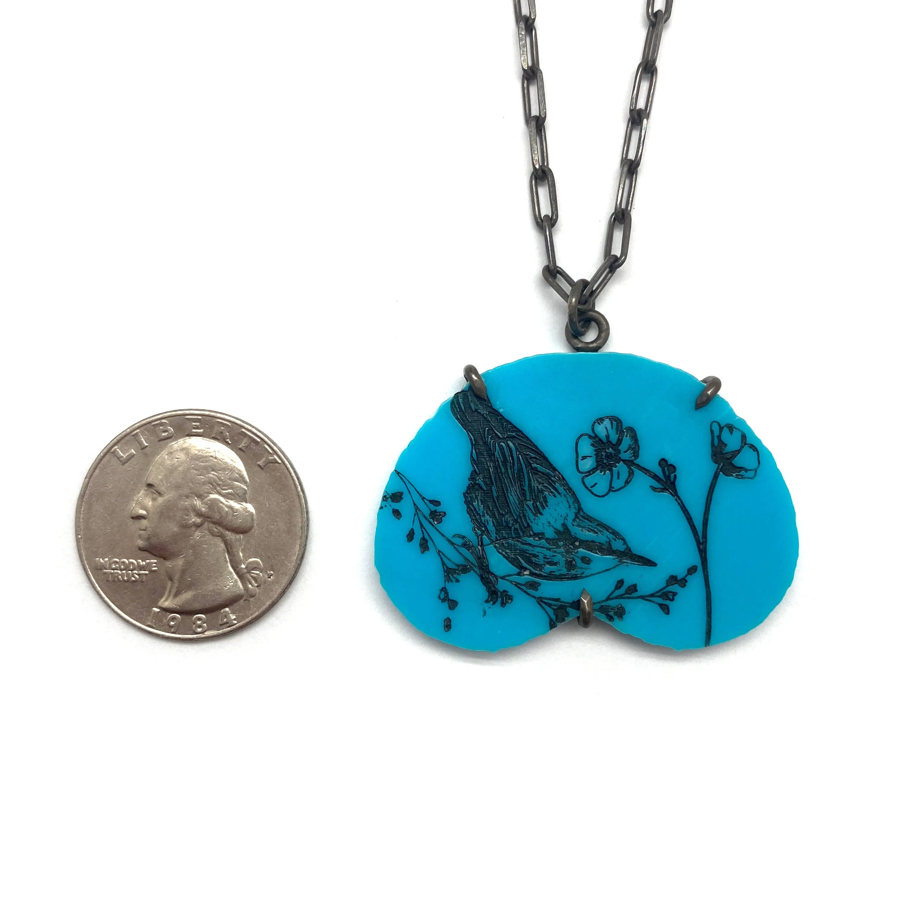 Turquoise Bird Pendant