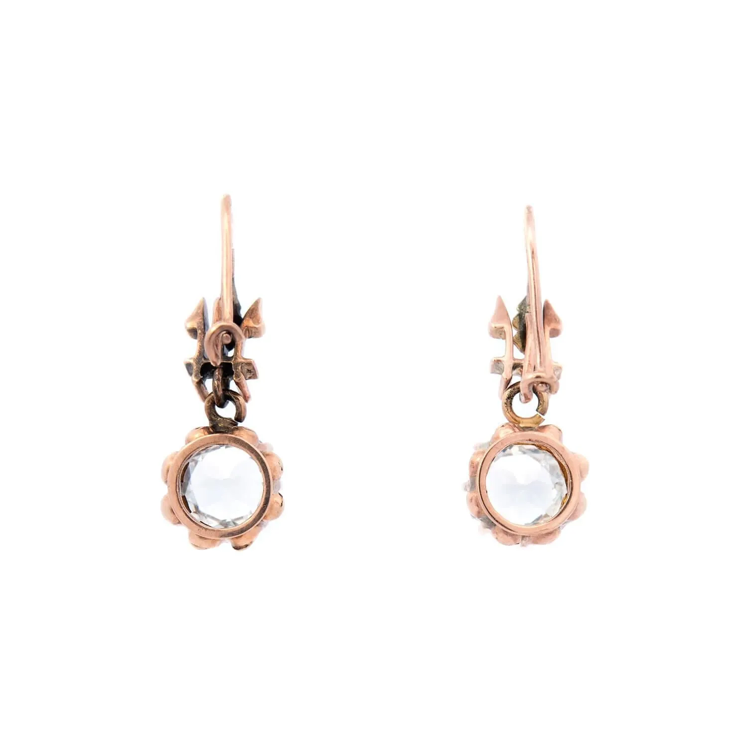 Victorian 14k Paste Dangle Earring