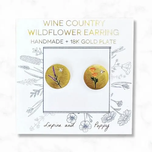 Wine Country Wildflower Earrings